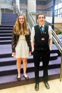 Central Academy students Elena Hildebrandt and Jack Wahlig qualified for the National History Day competition.