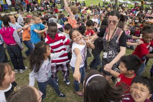 Students at Jackson Elementary School celebrated Cinco de Mayo in style with musician Tony Valdez.