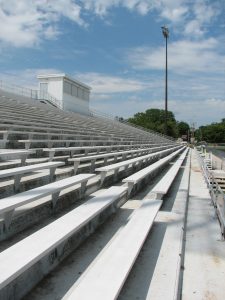 East High's Williams Stadium waits for fans to fill the seats on Tuesday night.