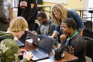 Hoover students wasted no time in applying to college as part of Iowa's College Application Week campaign.