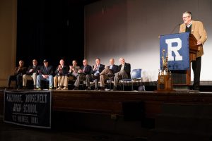 Members of the 1965 Roosevelt High School basketball team were honored on the 50th anniversary of their state championship.