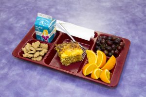 Sweet Potato and Egg Bake is a new menu item being introduced in hot breakfast schools during National School Breakfast Week.