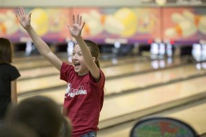 More than 350 DMPS elementary students celebrated strikes and spares at the first-ever district bowling tournament.