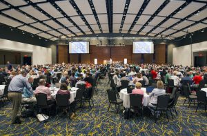 Far from ice tea and sunsets, 650 DMPS teachers, principals and staff are using the Convention Center Ballroom as a training ground.