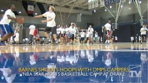 Harrison Barnes Shoots Hoops with DMPS Campers thumbnail