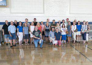 Members of the Roosevelt classes of 1975 and 1980 teamed up for a school tour during their recent reunions.