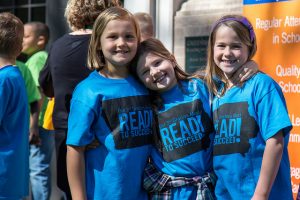 Students at Greenwood Elementary School took part in an event to launch the Read to Succeed project.
