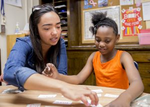 Education students from Drake University have spent the school year tutoring students at Hubbell Elementary School.