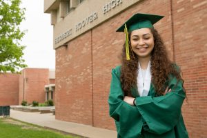 Allison Wilkerson graduates from Hoover High School later this month, the last of seven siblings to graduate during her family's 30 year relationship with DMPS.