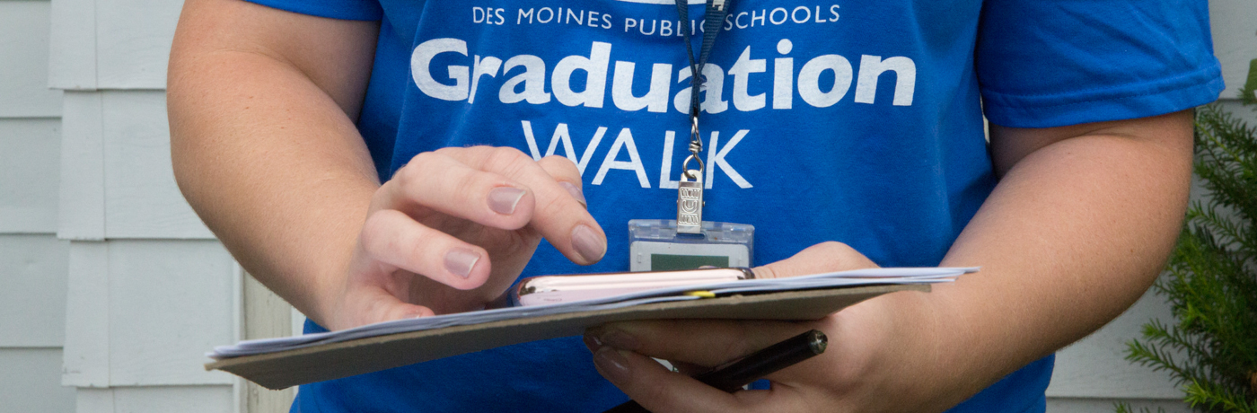 Graduation Walk Continues Support for DMPS Students