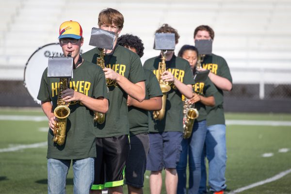Hoover Marching Band Returns to the Field