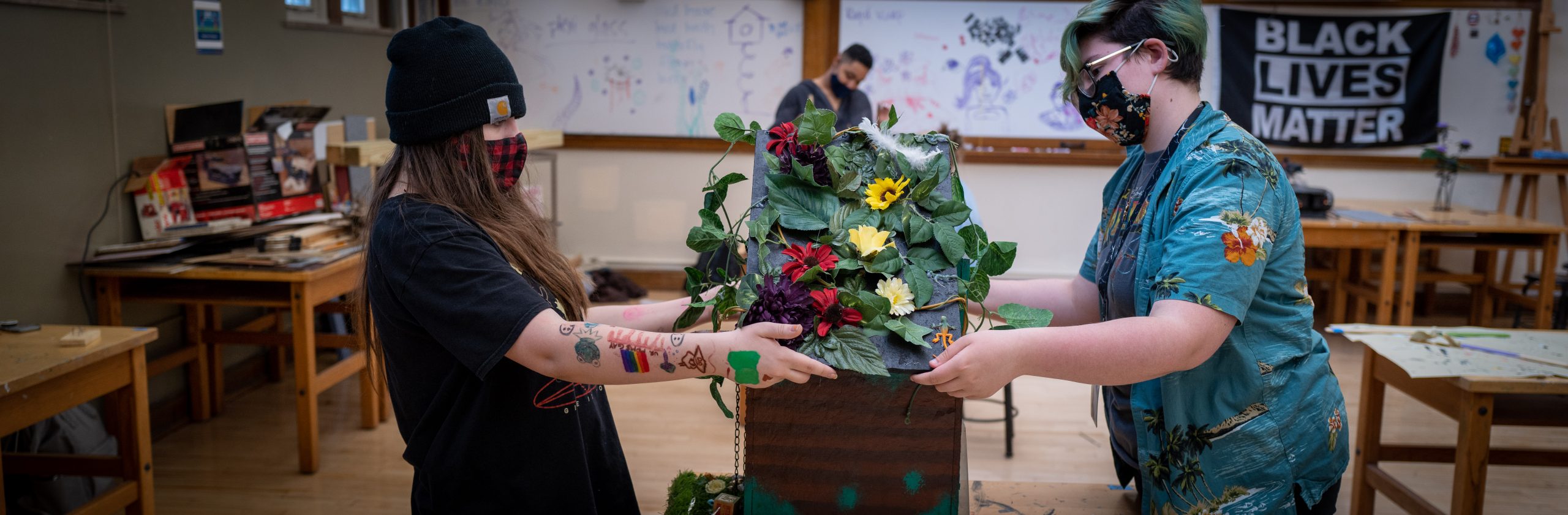 Roosevelt Students Create Artworks for “Earth Month” Event