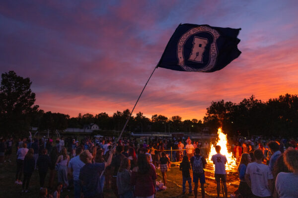 high school homecoming bonfire celebration